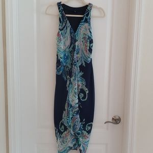 Enfocus Studio Navy and Aqua Dress